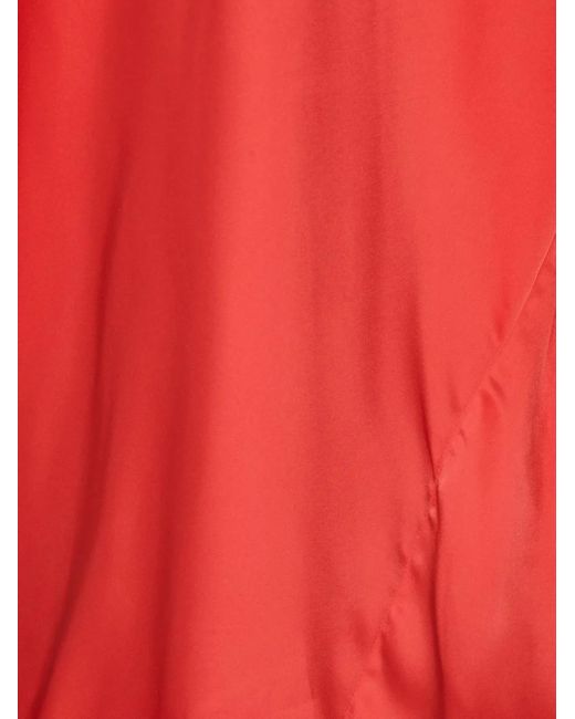 ROTATE BIRGER CHRISTENSEN Maxi-Jurk Met Hoge Hals in het Red