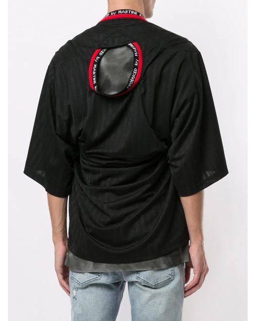 Martine Rose Black Dekker Football T-Shirt for men