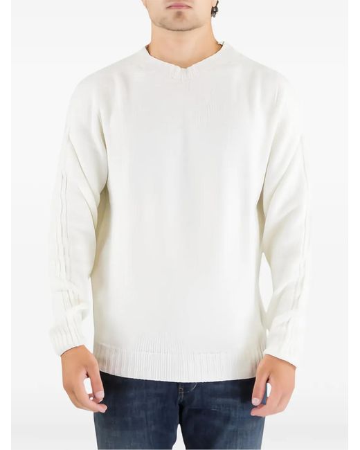 Pull À Bords Côtelés Dondup pour homme en coloris White