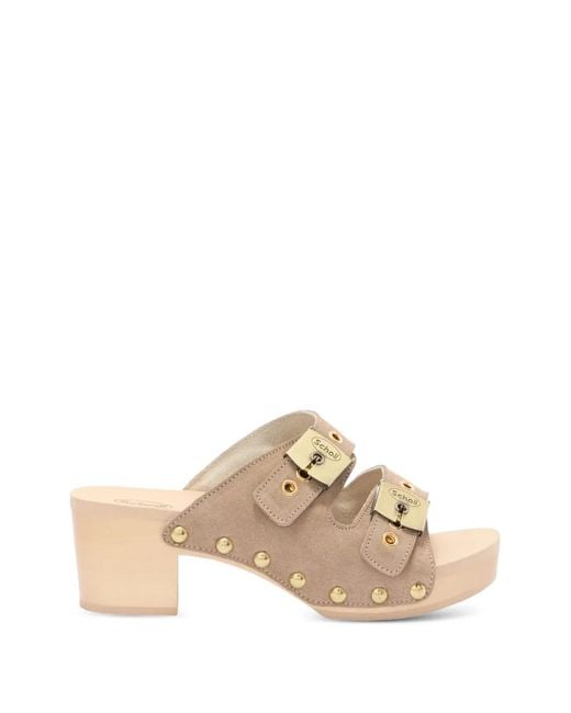 Scholl Natural Pescura Ibiza Suede Sandals