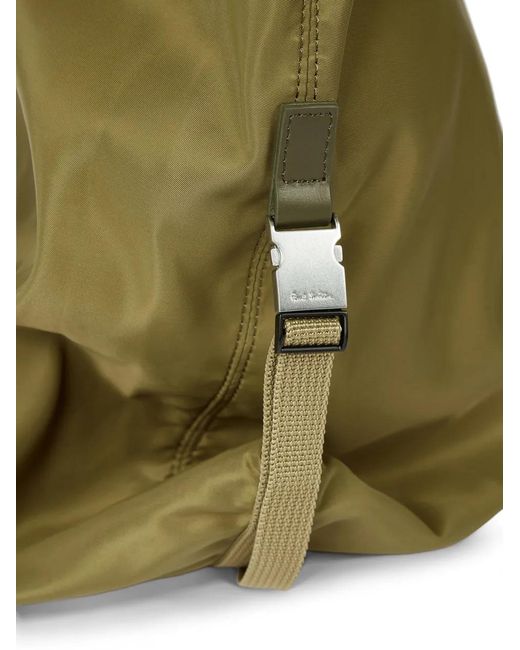 Paul Smith Green Khaki Recycled-Polyamide Holdall for men