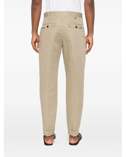 PT Torino Natural Pleated Trousers for men
