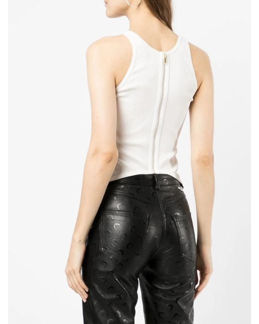 Dion Lee White Garter Corset Tank Top