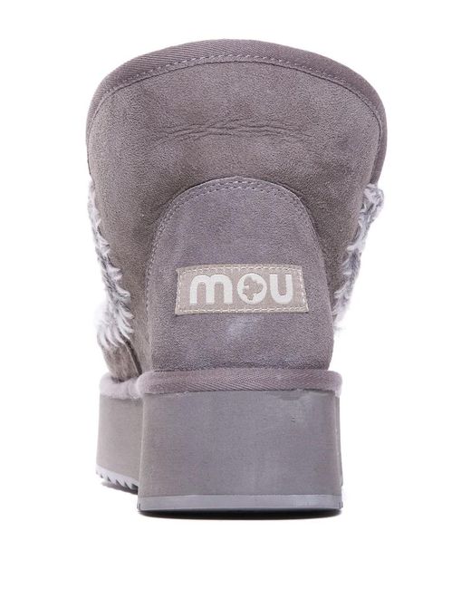 Mou Purple Braided-Edge Ankle Boots