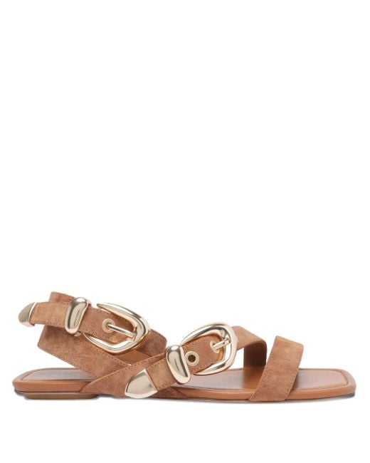 Sandales En Daim Stuart Weitzman en coloris Brown