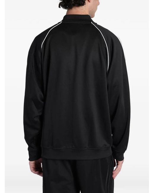 Adidas Black Sst Adicolor Classics Logo-Embroidered Track Jacket for men