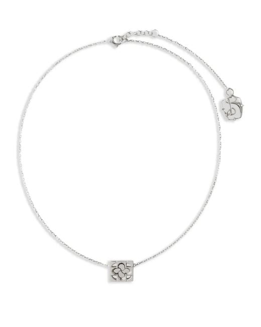 Burberry White Rose Monogram Necklace