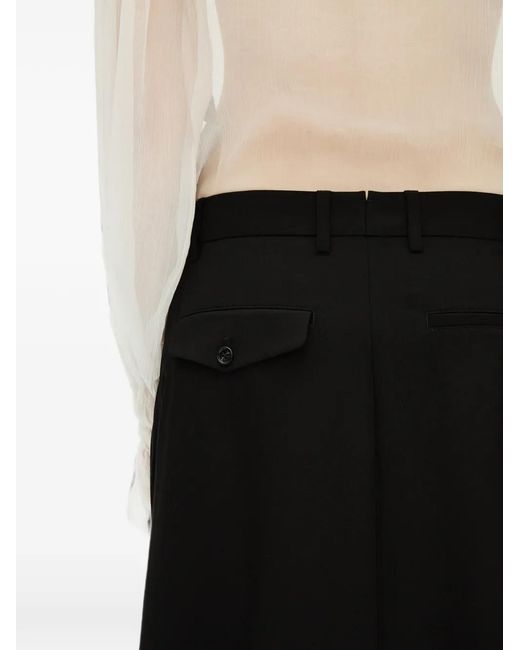 Ann Demeulemeester Maxi-Rok Met Split in het Black