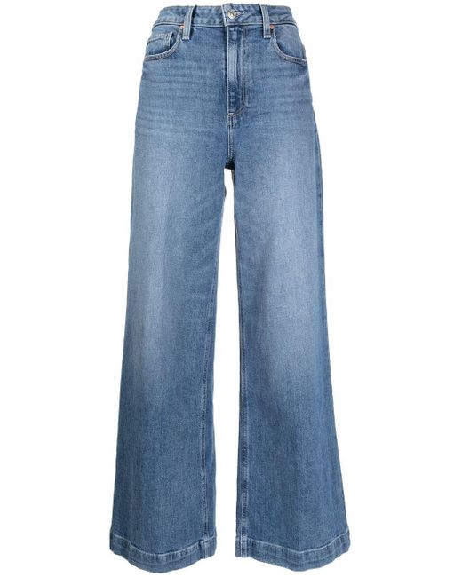PAIGE Denim Harper 30 Wide-leg Jeans in Blue | Lyst