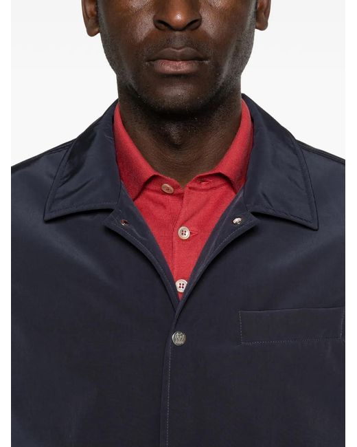 Plumífero Con Cremallera Brunello Cucinelli de hombre de color Blue
