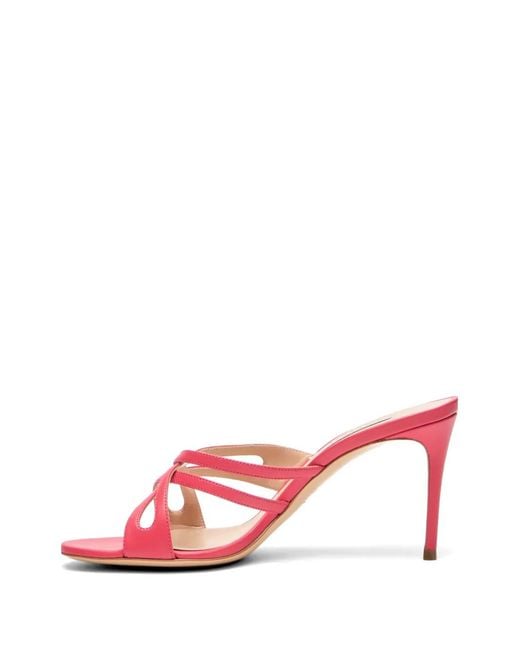 Casadei Pink Julia Cut-Out Sandals