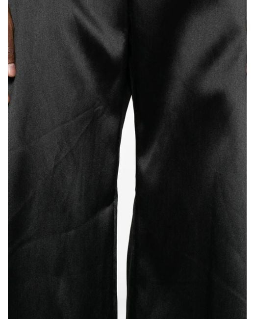 Gemy Maalouf Black Satin Trousers
