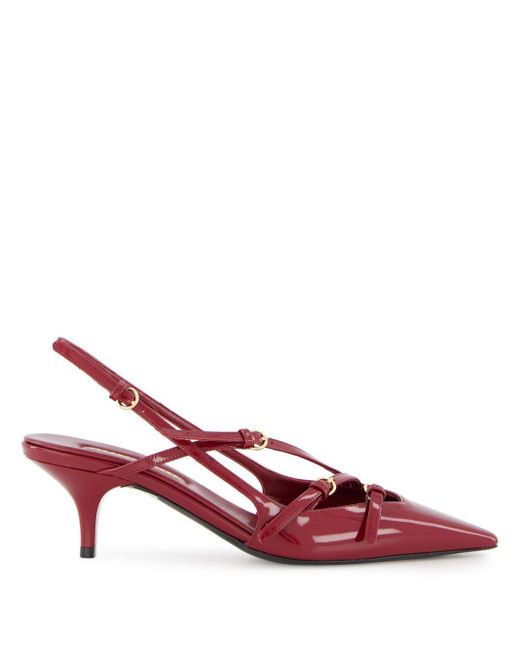 Miu Miu Pink Slingback Leather Sandals