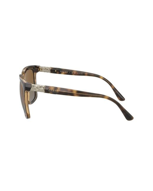 Vogue Eyewear Brown Tortoiseshell-Effect Square-Frame Sunglasses