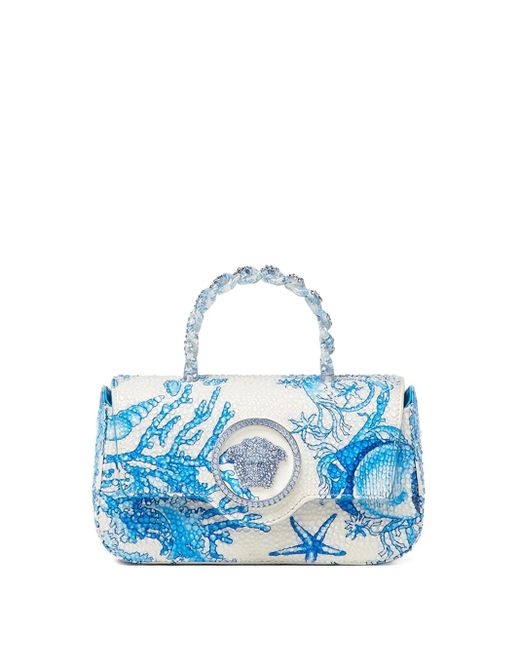 Versace Blue Mini Underwater Barocco La Medusa Tasche