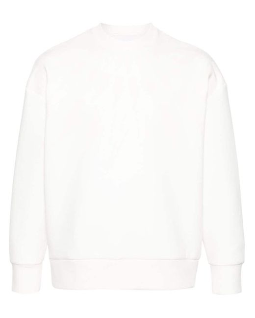 Neil Barrett White Thunderbolt-print Scuba-jersey Sweatshirt for men