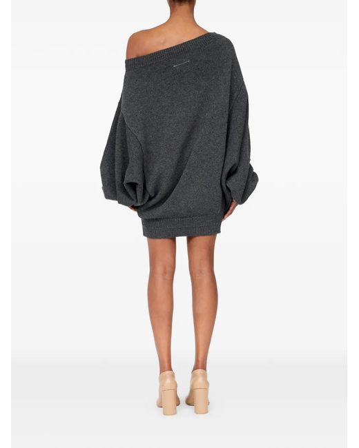 MM6 by Maison Margiela Gray Robe En Laine Mérinos
