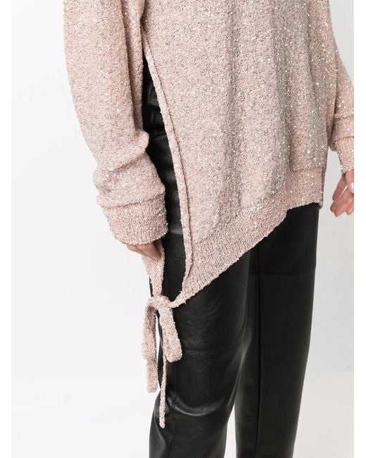 Stella McCartney Pink Stella Mc Cartney Sequinned Side-tie Jumper