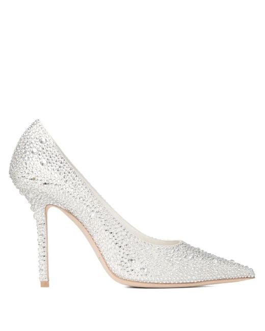 Jimmy Choo White Escarpins Love 100 À Bout Pointu