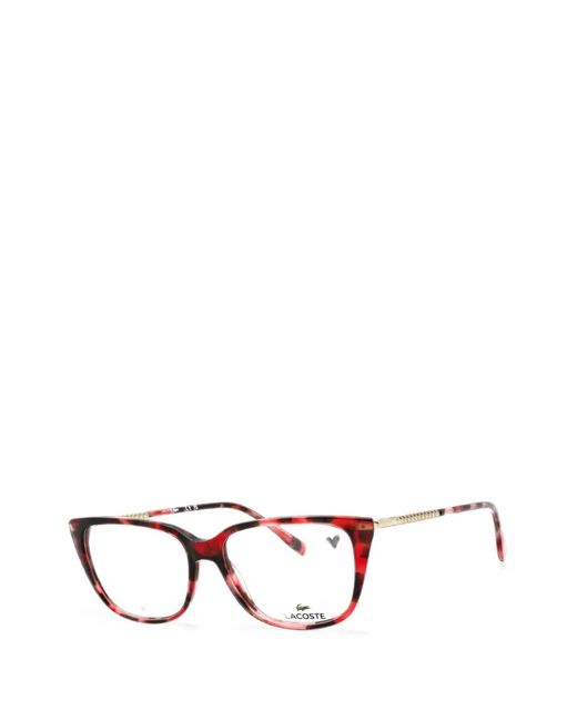 Lacoste Multicolor Tortoiseshell-Effect Rectangle-Frame Glasses