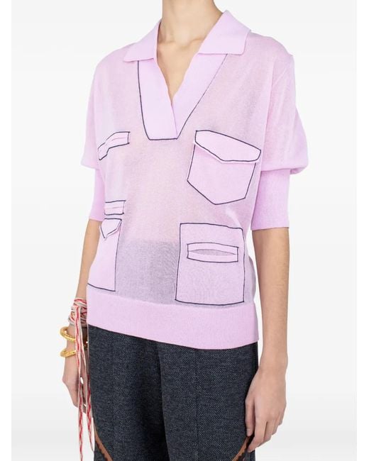 Kiko Kostadinov Purple Kreiner Polo Shirt