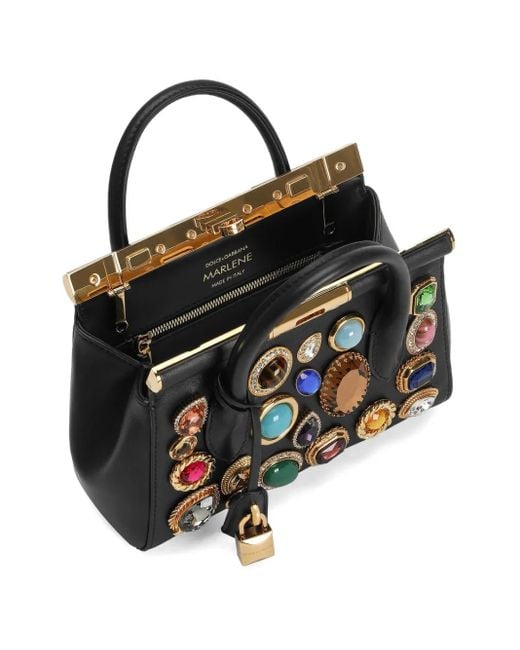 Borsa Tote Marlene Day Mini di Dolce & Gabbana in Black