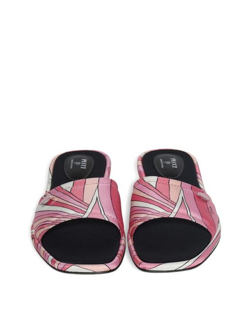 Emilio Pucci Pink Yummy Slide Sandals