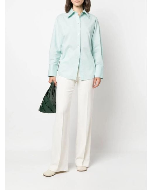 Vince Blue Button-Down Fitted Shirt