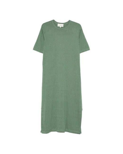 Bompard Green Robe Mi-Longue À Encolure Ronde