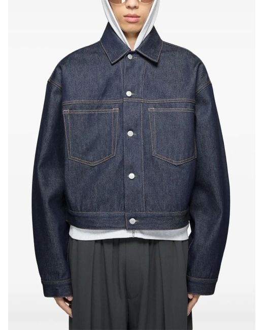 Veste Courte En Jean Acne en coloris Blue