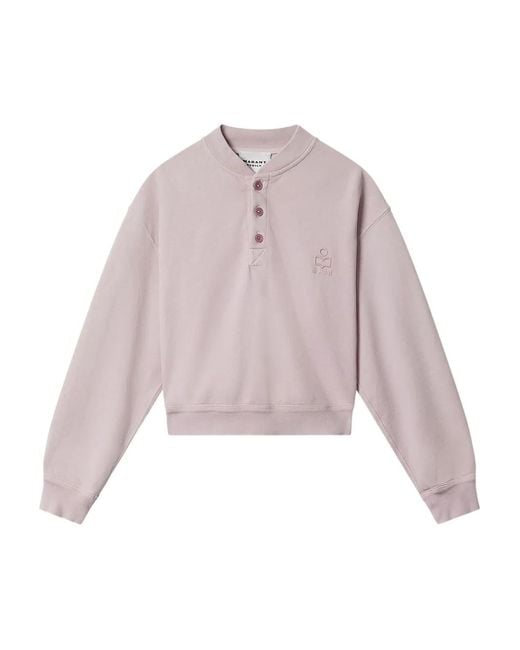 Isabel Marant Pink Simony Embroidered Sweatshirt