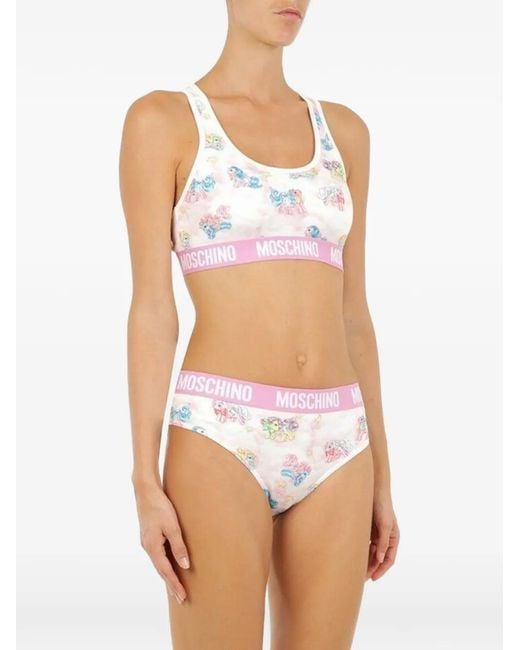 Moschino Blue My Little Pony Logo-Waistband Pajamas