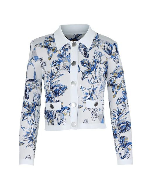 Cardigan Osiris À Fleurs L'Agence en coloris Blue