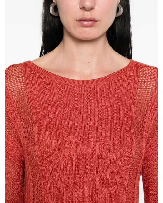 Pennyblack Red Open-Knit Sweater