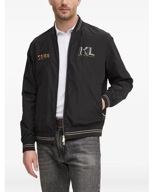 Karl Lagerfeld Bomberjacke Mit Logo-Detail in Black für Herren
