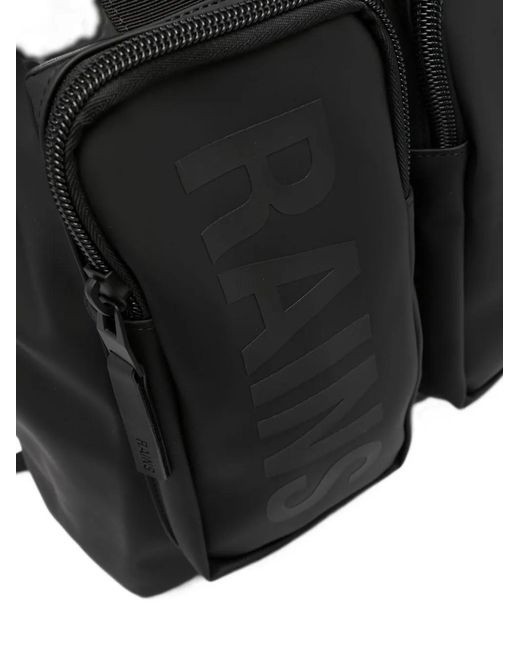 Rains Black Texel Tote Backpack for men