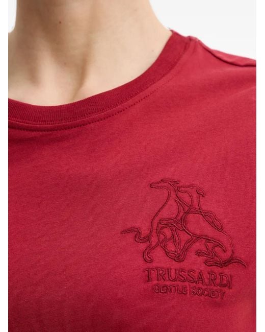 Trussardi Red Cotton T-Shirt