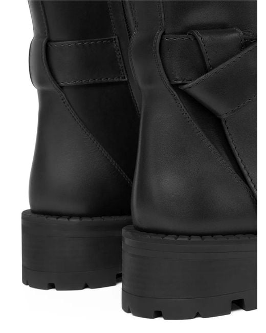 Versace Black Lace-Up Ankle Boots