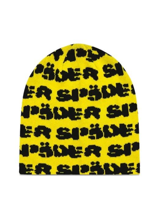 Gorro Skully Sp5der de hombre de color Yellow