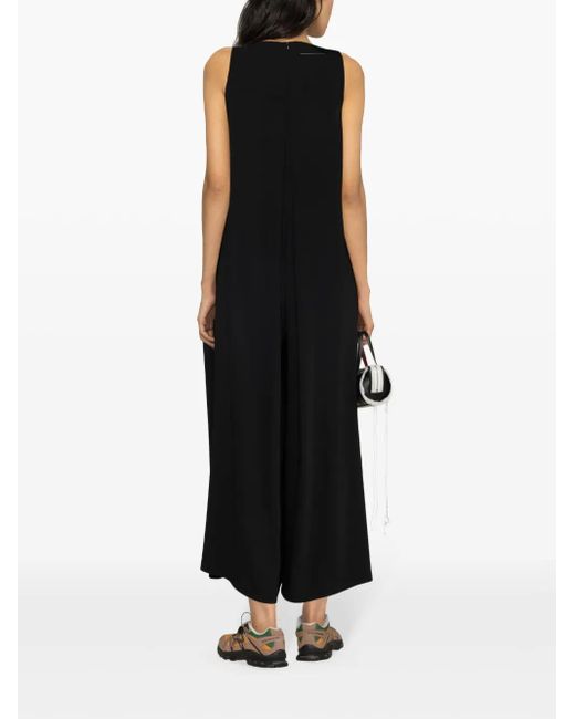 MM6 by Maison Margiela Black Wide-Leg Sleeveless Jumpsuit
