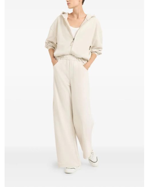 Brunello Cucinelli White Elasticated Track Pants