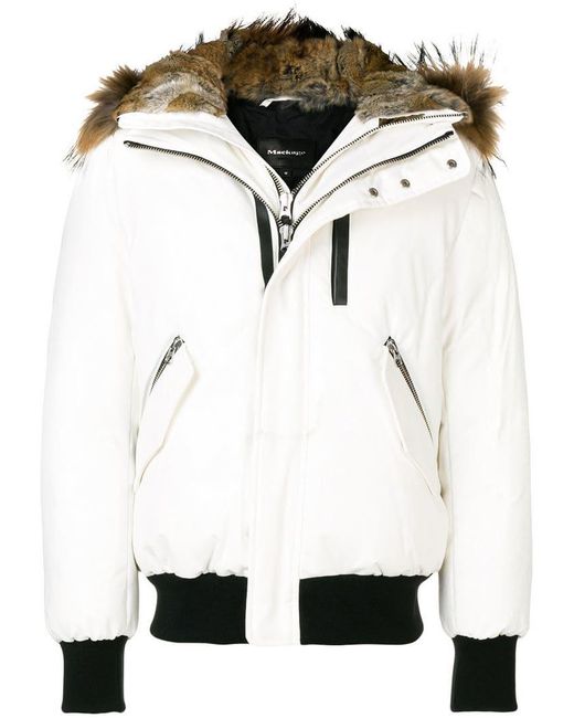 Mackage Dixon Bomber Jacket in White for Men | Lyst Canada