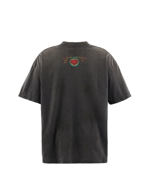 SAINT Mxxxxxx Gray Graphic-Print T-Shirt for men