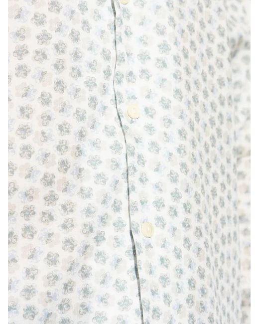 Paul Smith White Floral-Motif Shirt for men