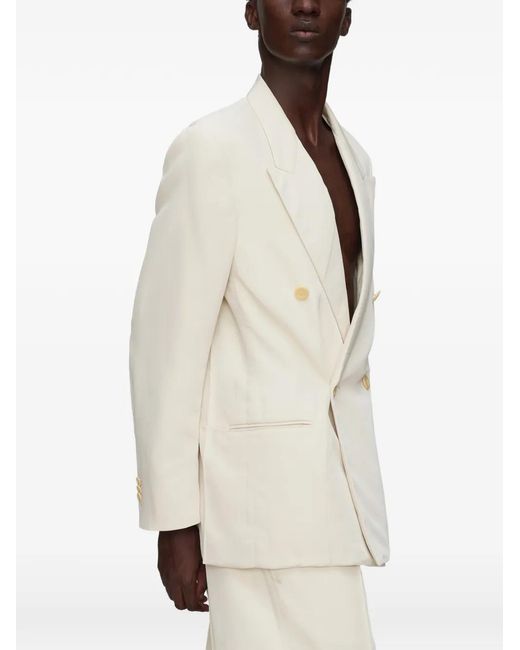 Maison Margiela White Double-Breasted Blazer for men
