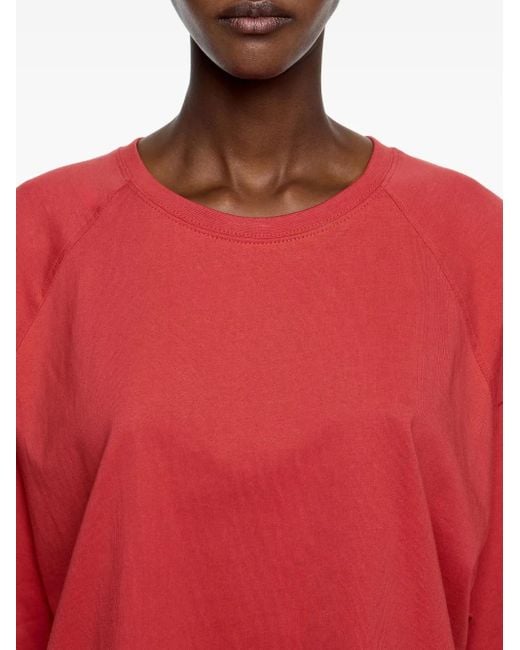 Bimba Y Lola Red Crew-Neck T-Shirt