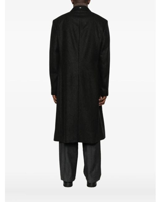Our Legacy Black Whale Double-Breasted Coat for men