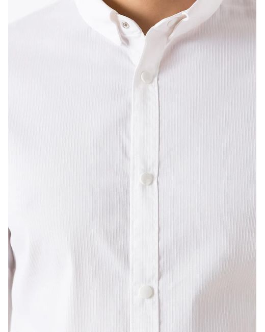 ARMANI EXCHANGE White Slim-Cut Button-Up Shirt for men
