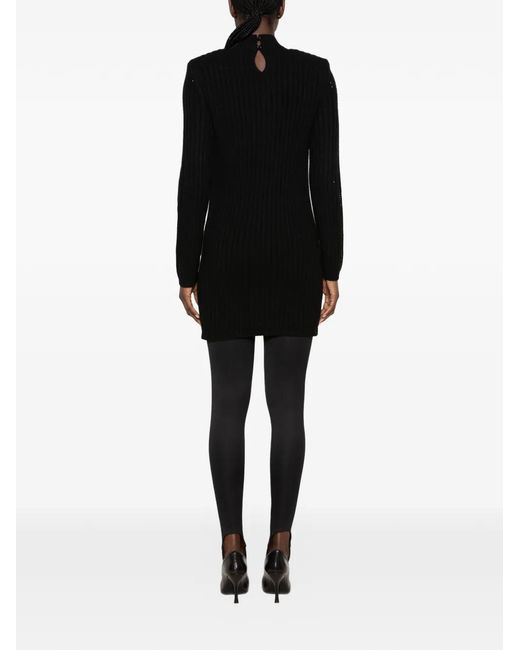 Twinset Black Sequin-Embellishment Mini Dress