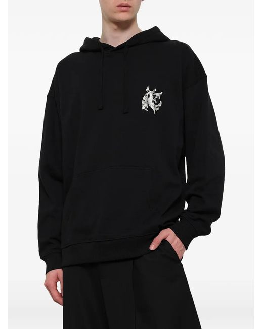 Egonlab Black Hermine-Print Hoodie for men